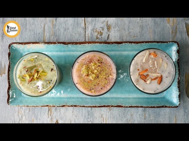 Sharbat 3-ways Recipe By Food Fusion - All Languages