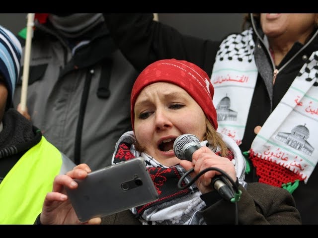 Rachelle Friesen Speaking at Toronto Hands Off Jerusalem Al-Quds Rally Dec.09 2017 -English