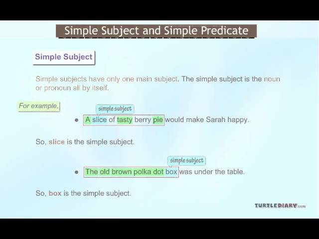What are Simple Subjects & Simple Predicates? | Grammar for Kids | English