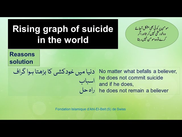 Rising Graph of suicide خودکشی کا بڑھتا ہوا گراف - Urdu