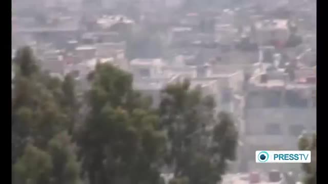 [29 Aug 2014] [Rush footage] Syrian jets bomb insurgents in Jobar district for 2nd day - English