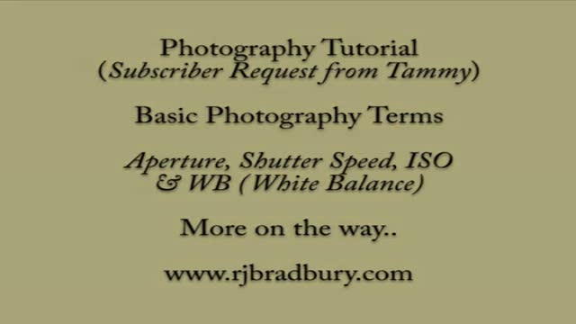 {20} [How To use Canon Camera] Aperture, Shutter, ISO & White Balance - English