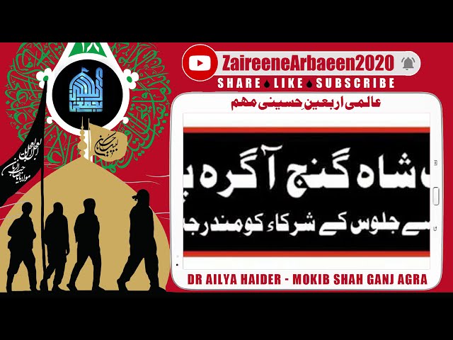 Clip | Dr Ailya Haider Jaffri | Khadime Mokib Shah Ganj Agra Khi | Aalami Zaireene Arbaeen 2020 - Urdu