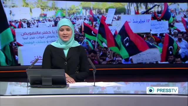 [29 Aug 2014] Libyan demonstrators express support for Fajr Libya militia - English