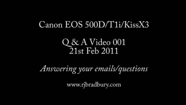{35} [How To use Canon Camera] Q & A Video - English