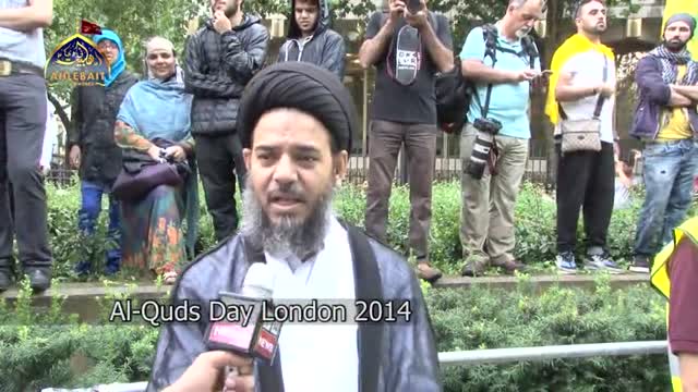 [Al-Quds Day In London 2014] Quds Day Comments by Maulana Aqeel-ul-Gharavi﻿ - Ramadan 1435 - Urdu