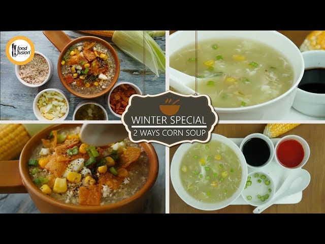 [Quick Recipe] Chicken Corn Soup 2 ways winter special _ -  English Urdu