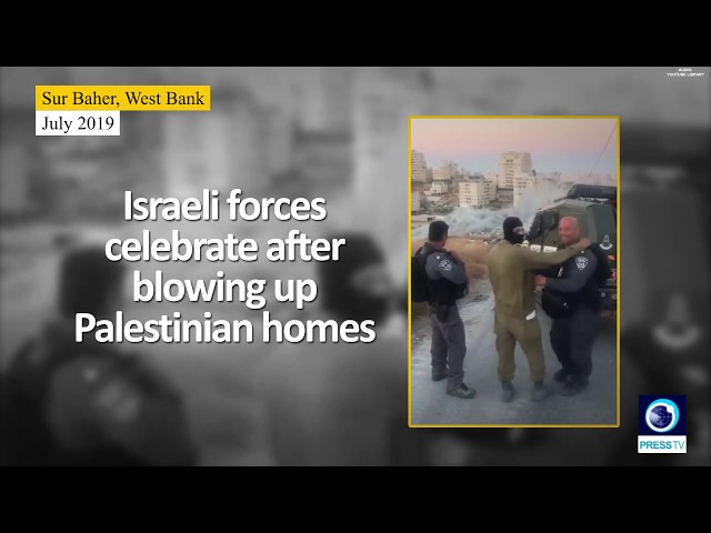 [25 July 2019] Israeli forces laugh and cheer as they blow up a Palestinian home - English