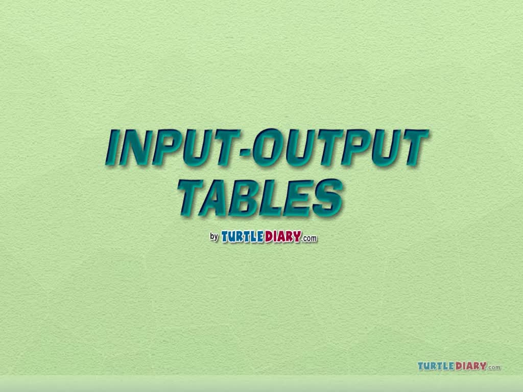 [Educational Videos selected by Masomin] Input and Output Table | English