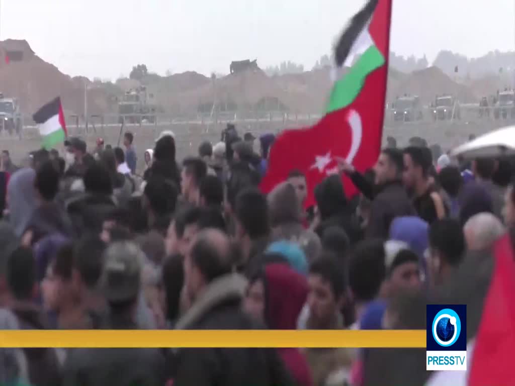[21 April 2019] Palestinians in Gaza hold fresh rallies against Israeli regime  - English