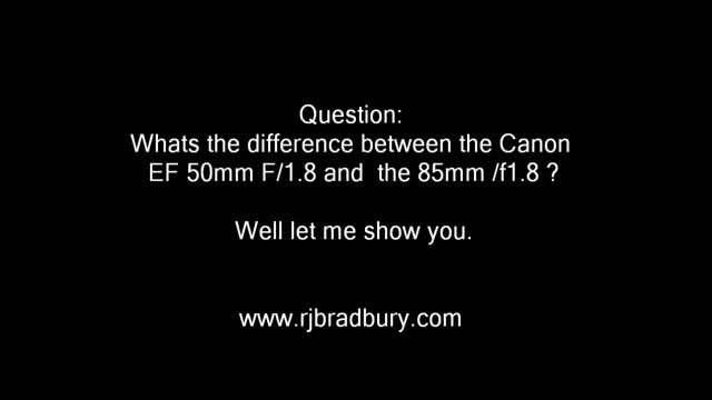 {37} Whats the difference between the Canon EF 50mm f1.8 and the 85mm f1.8 lens? - English