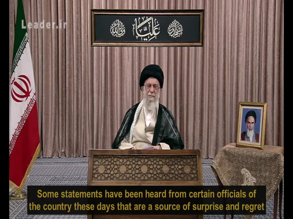 Ayatollah Khamenei\'s Response To Zarif\'s Remarks [Farsi Sub English]