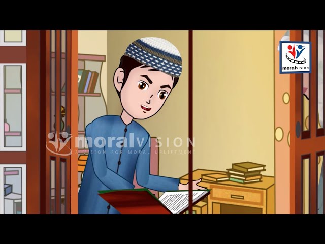 Abdul Bari Muslims Islamic Cartoon for children - Abdul Bari learning Surah An Nas - Urdu