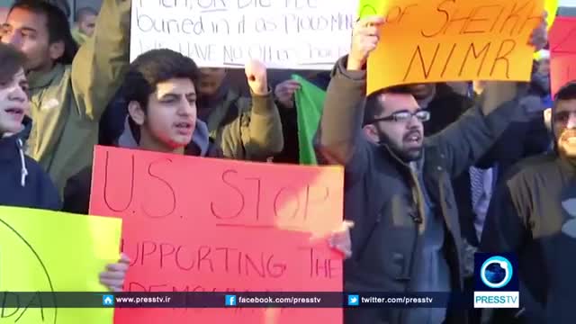[04 Jan 2016] New York protest condemns execution of Sheikh Nimr - English