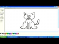 Drawing a cat in MS paint English 7