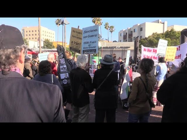 [26 June 2019] Dozens gather in San Francisco to demand \'No War with Iran\' - English