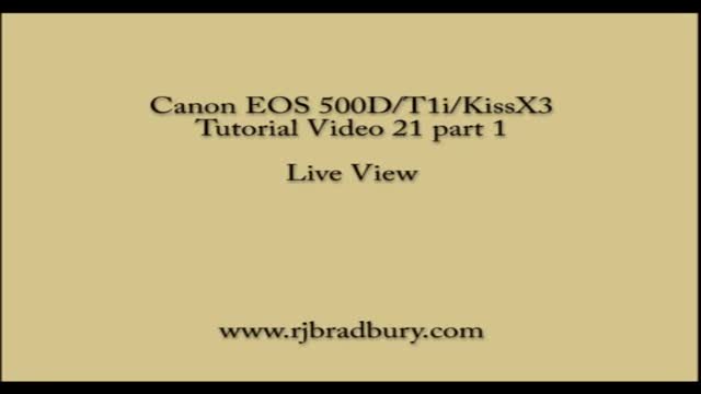 {36} [How To use Canon Camera] Live View - English