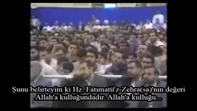 Rehber Seyyid Ali Hamaney Hz. Fatımatü\'z-Zehra\'nın Sıddıka-i Kübra Olmasını Anlatıyor - Turkish