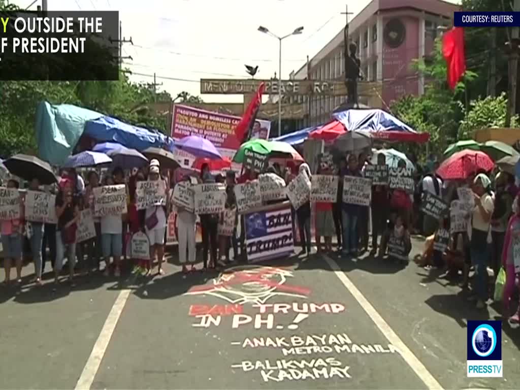 [07 November 2017] Filipino activists protest against Trump\'s visit to Manila - English