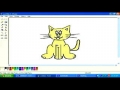Drawing cat in MS paint English 8