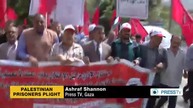 [13 May 2014] Gaza rally in solidarity with hunger-striking prisoners - English