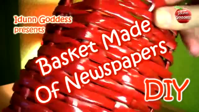 DIY How to Make a Basket from Recycled Newspaper  - tutorial English