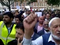 Muslims protest outside US embassy in London - 21SEP12 - Urdu, Hindi, Arabic