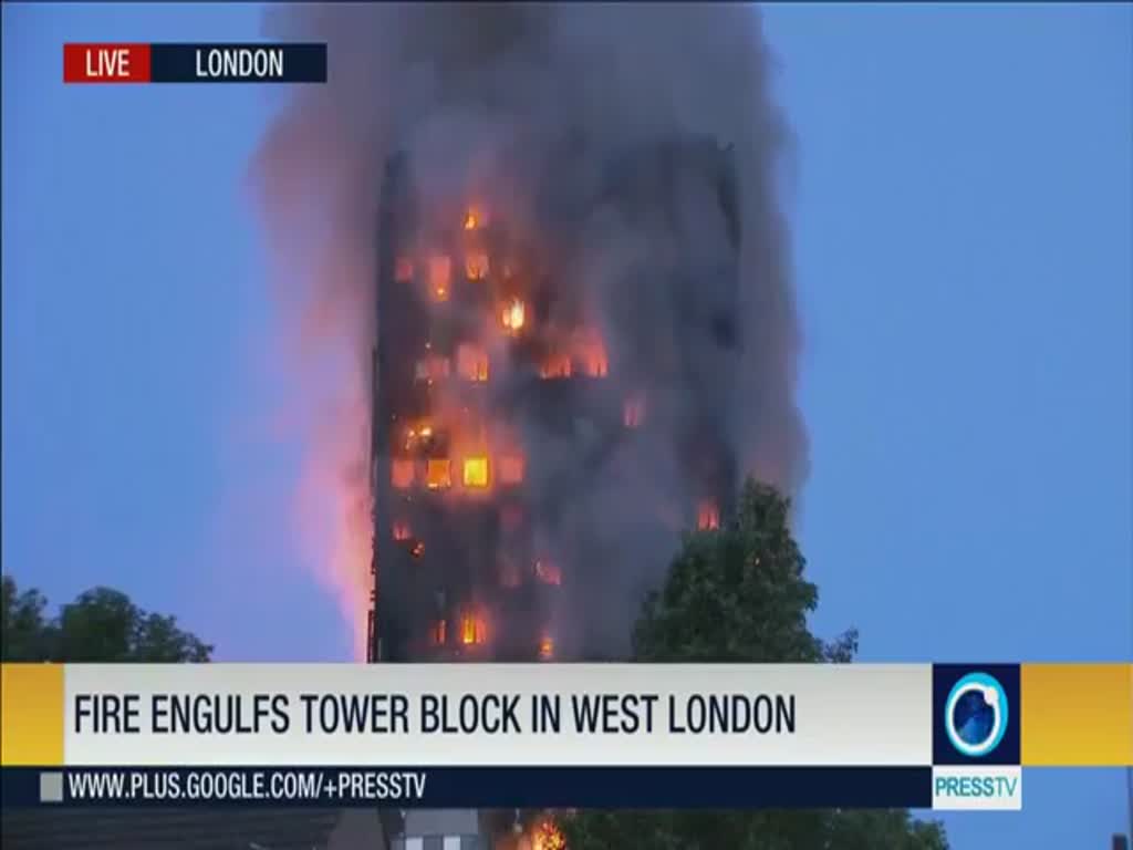 [14 June 2017] Massive fire engulfs Grenfell tower block in West London - English