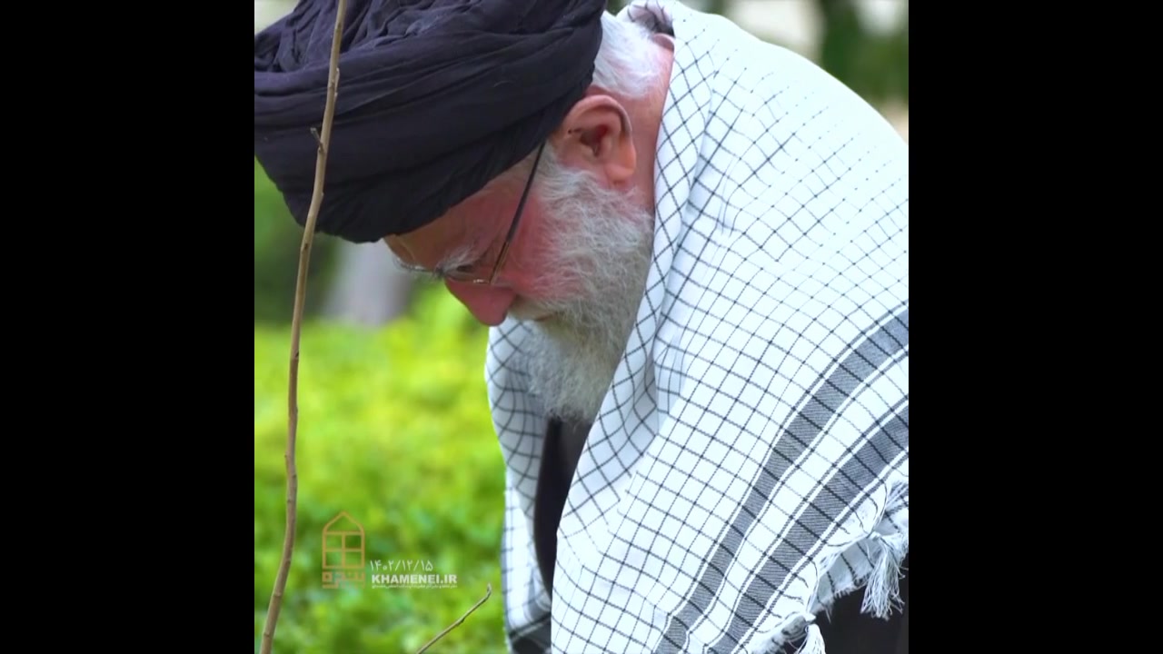 Ayatollah Khamenei Planted An Olive Tree To Show Solidarity With Palestine | Mar. 2024